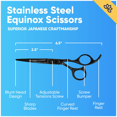 Equinox Razor Edge Series ergonomic handle improves comfort during long styling sessions.