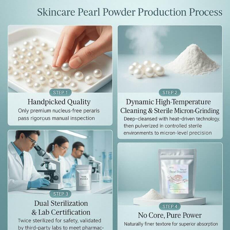 EquSym Pure Pearl Powder close-up highlights ultra-fine texture for a smooth glow.