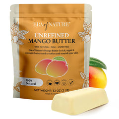 era of nature mango body butter block closeup texture for smooth skin hydration.
