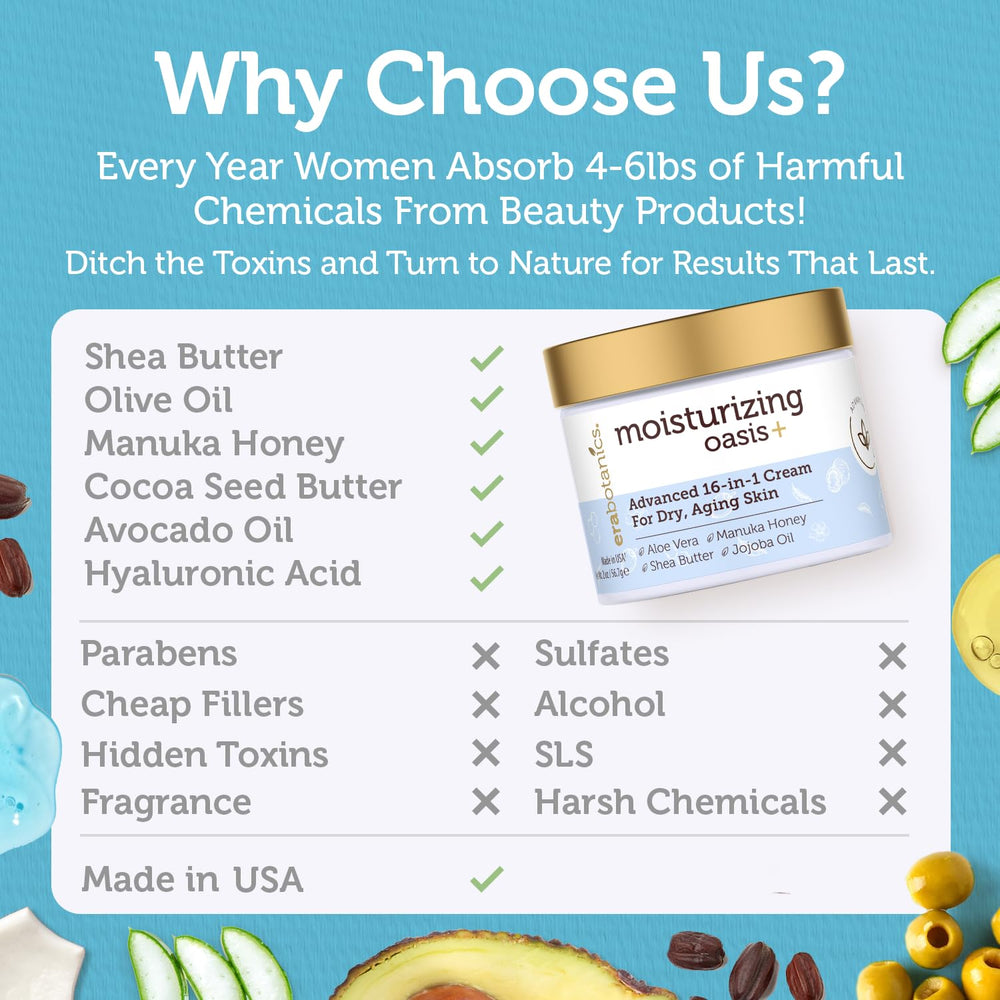 Era Organics Advanced Face Moisturizer Aloe Vera detail highlights soothing hydration.