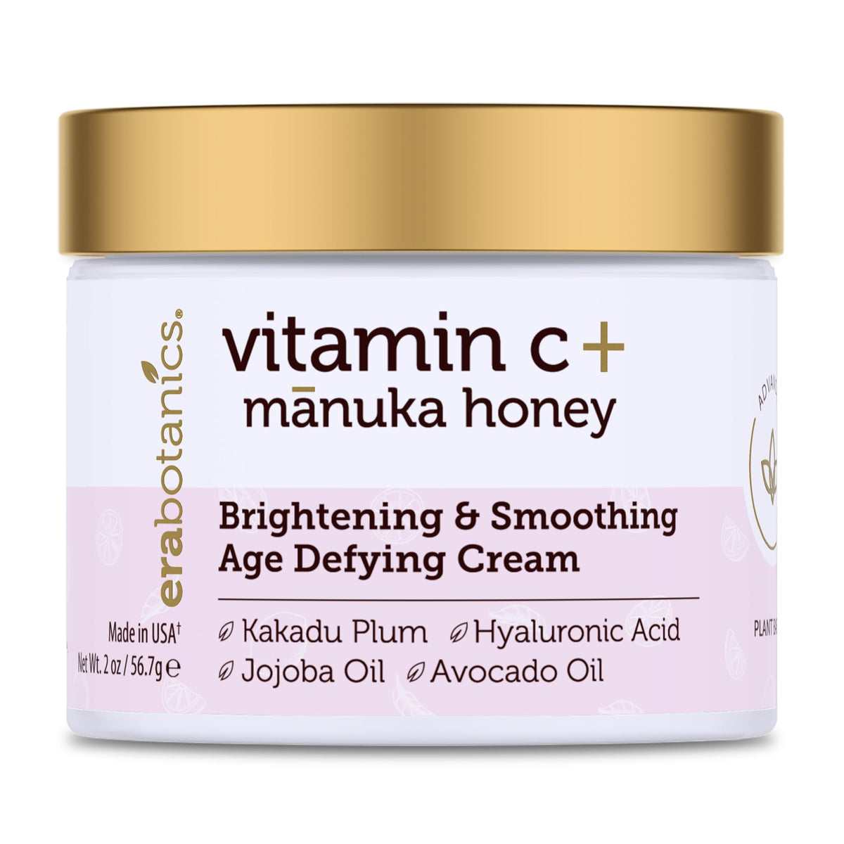 Era Organics Advanced Vitamin C Face Cream bottle – brightening and lightweight hydration.
