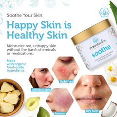 Era Organics cream-redness-relief texture-closeup highlights creamy, non-greasy finish suitable for sensitive skin.