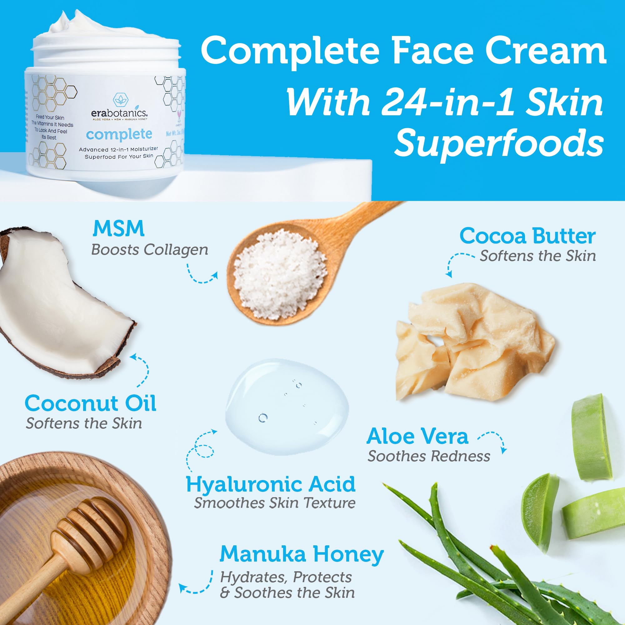Era Organics Face Moisturizer Cream daily routine shot promotes fragrance-free, gentle skincare