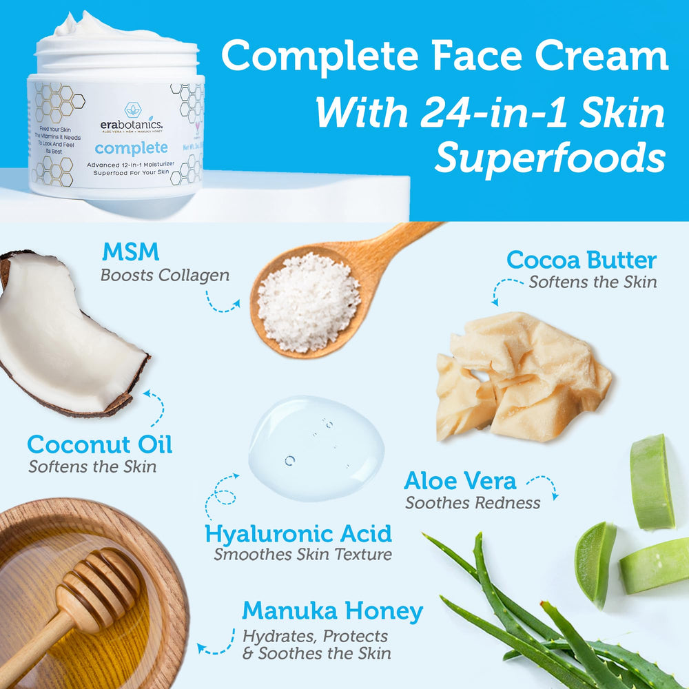 Era Organics Face Moisturizer Cream daily routine shot promotes fragrance-free, gentle skincare