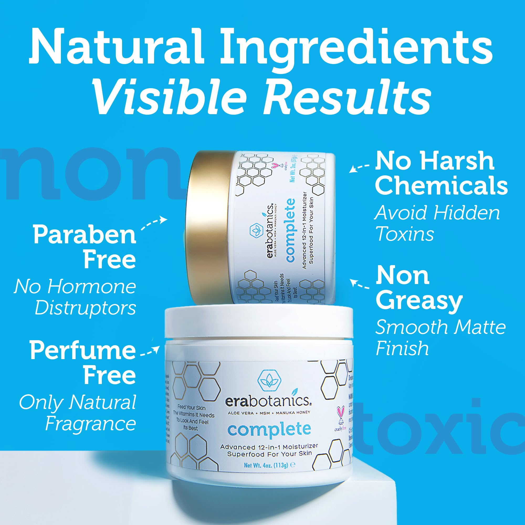 Era Organics Face Moisturizer Cream texture on skin appears smoothing and softening