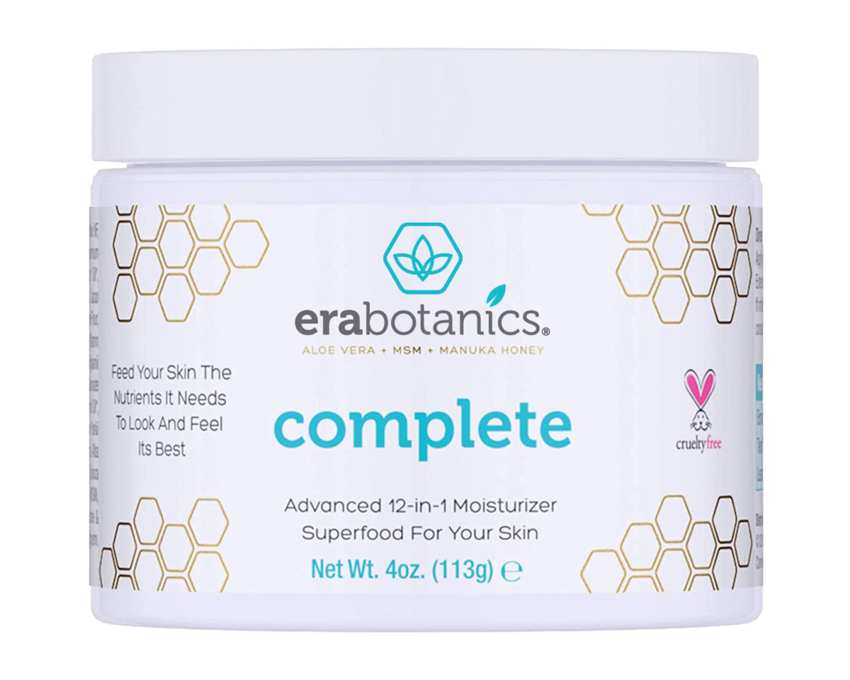 Era Organics Manuka Honey Face Cream jar closeup highlighting nourishing skin barrier support
