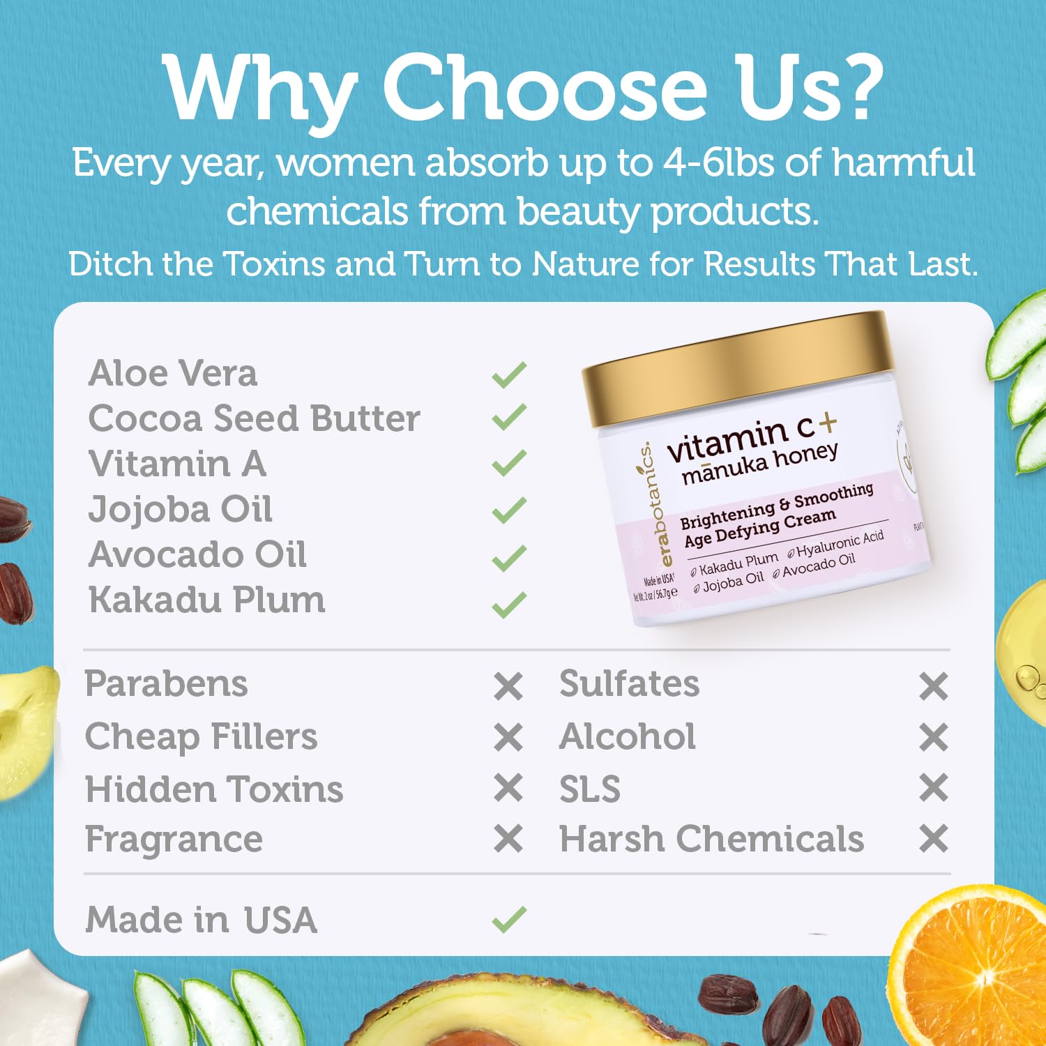 Era Organics Manuka Honey jar – soothing, nourishing daily skin care.