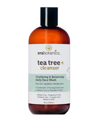 Era Organics Purifying Tea Tree Face Wash bottle showcasing sulfate-free cleansing for oily skin