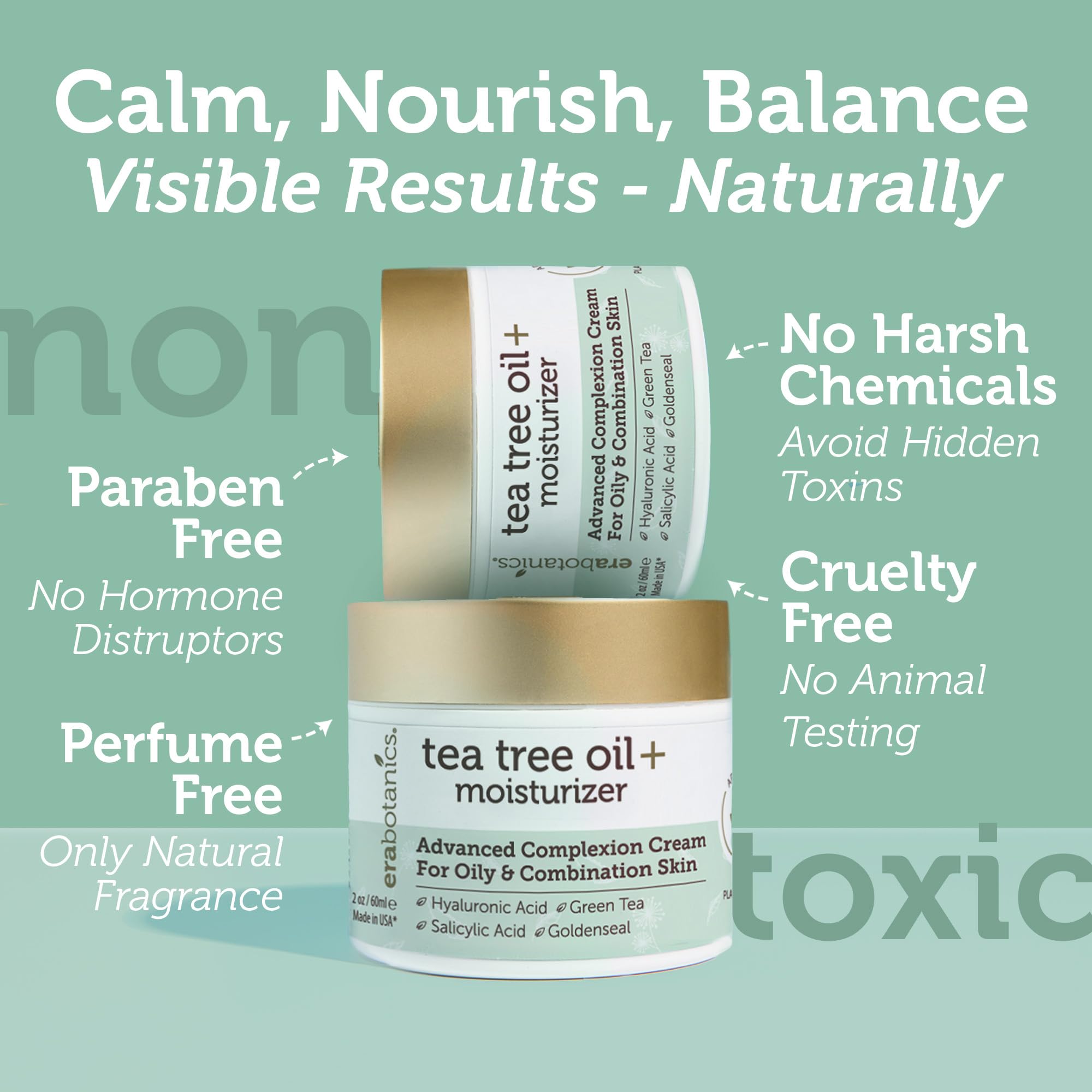 Era Organics Tea Tree Cream outdoors during morning routine