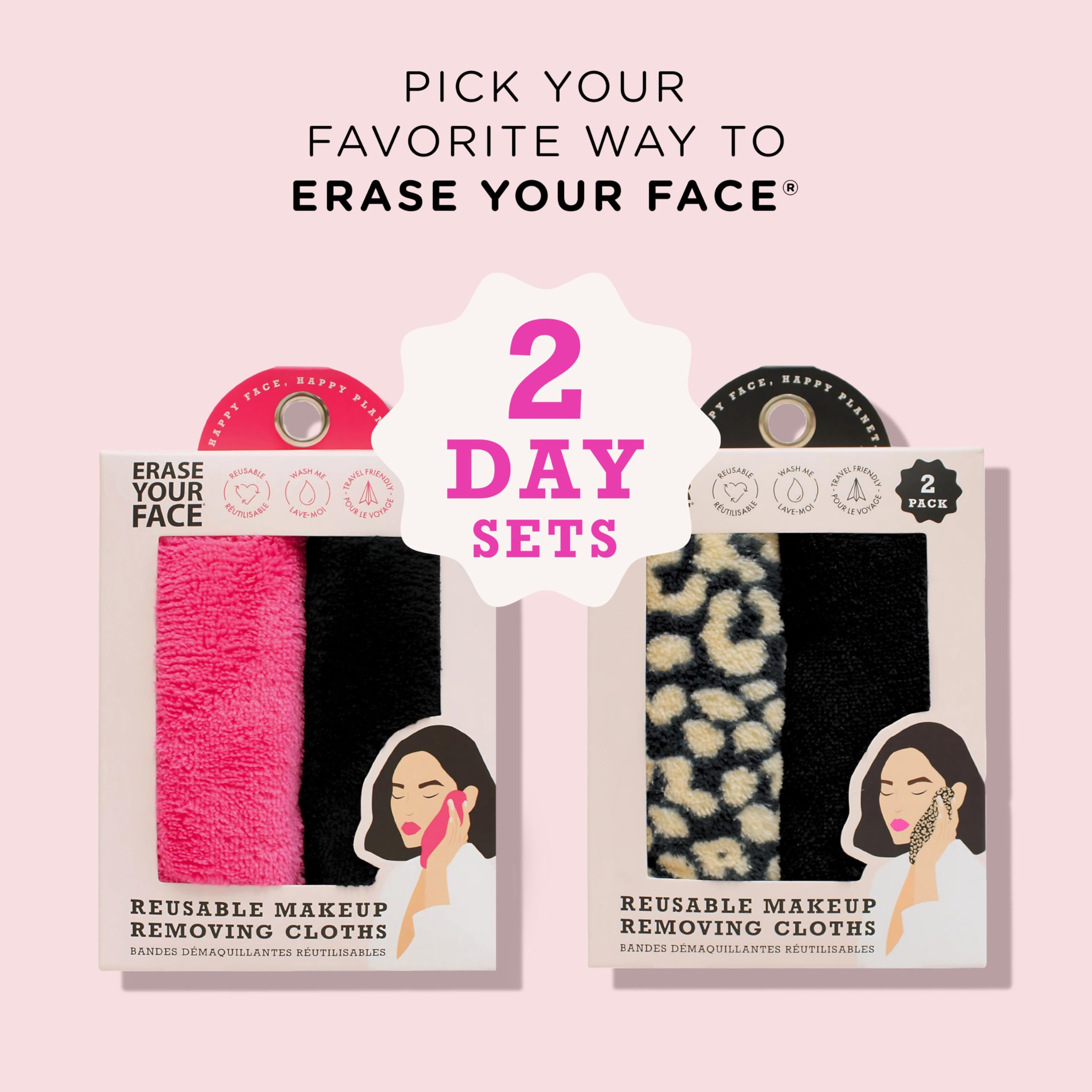 ERASE YOUR FACE soft microfiber texture close-up for comfortable cleansing