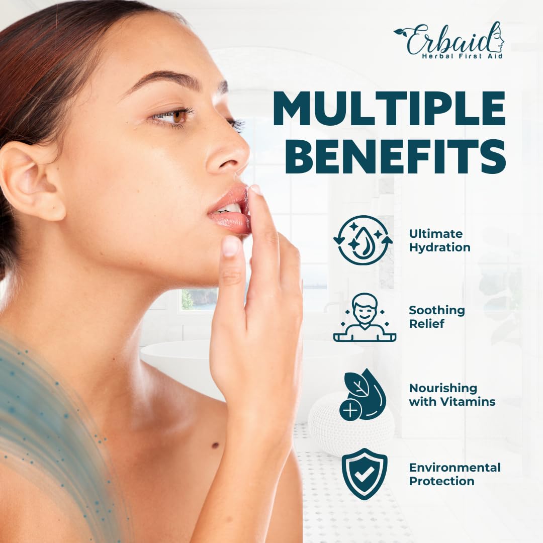 Erbaid grass-fed beef tallow lip balm texture highlighting natural nourishment for lips