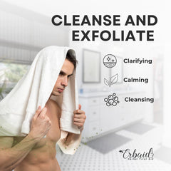 Erbaid Pine Tar Soap texture closeup highlighting rich lather and cleansing power.