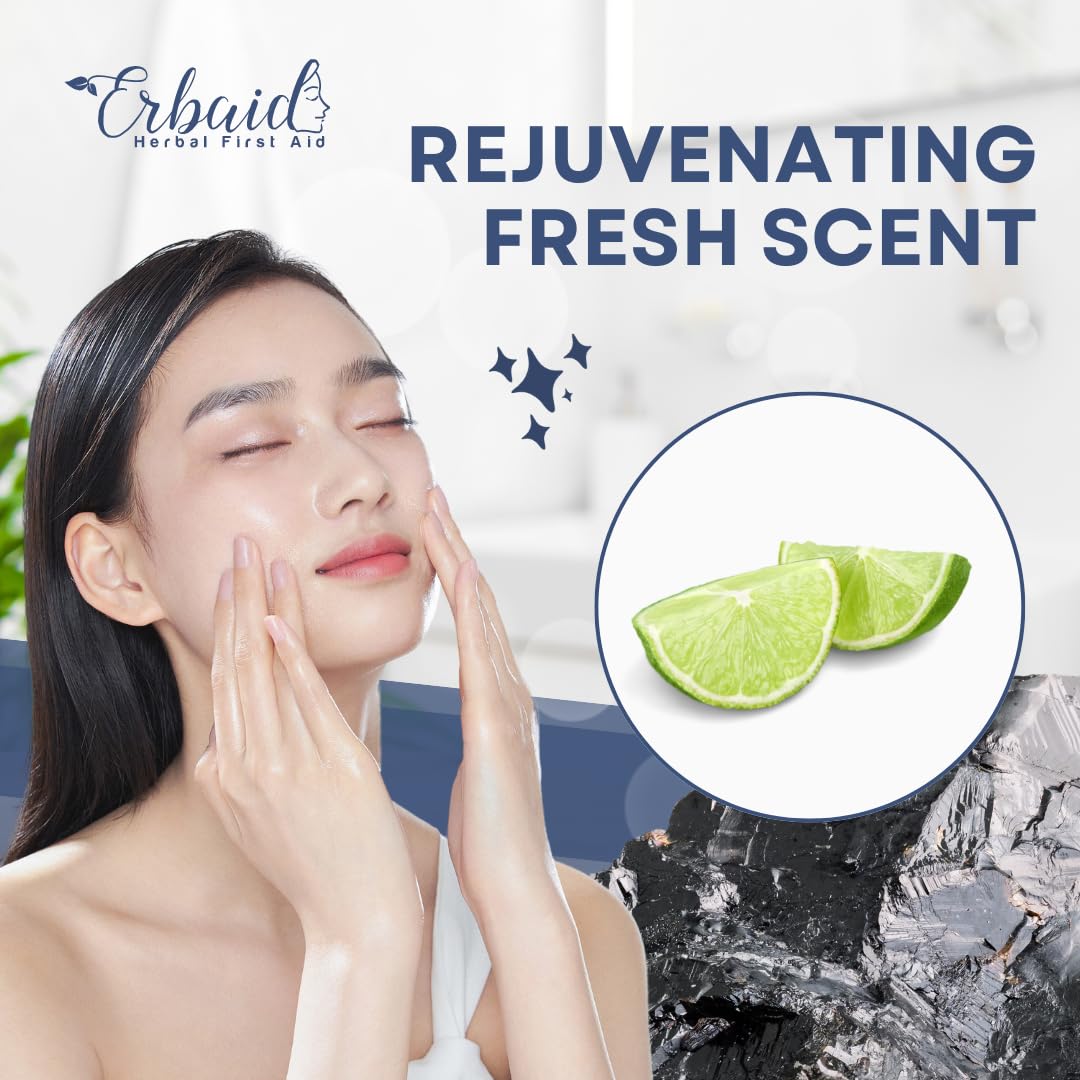 Erbaid pyrithione zinc soap bar packaging and texture detail.