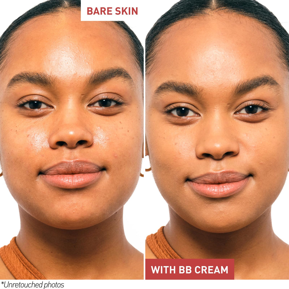 Erborian BB Cream Caramel application demo shows easy blending.