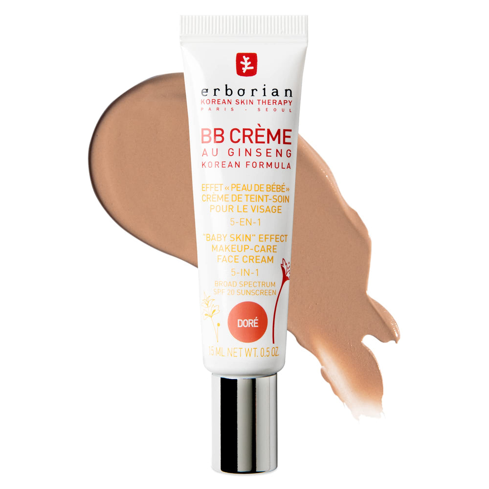 Erborian BB Cream Doré bottle with SPF 20 for daily protection.