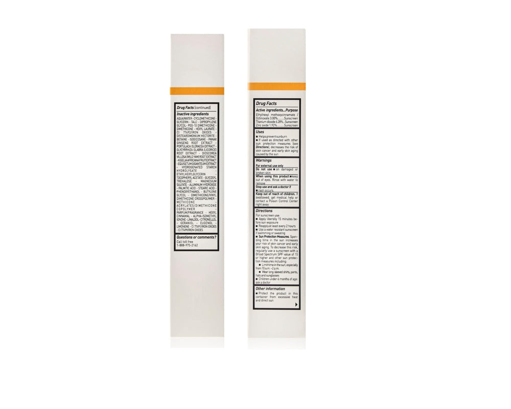 Packaging with tube and box for quick routine.