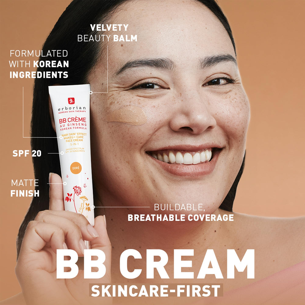 Erborian BB Cream Ginseng Clair swatch reveals natural buildable coverage