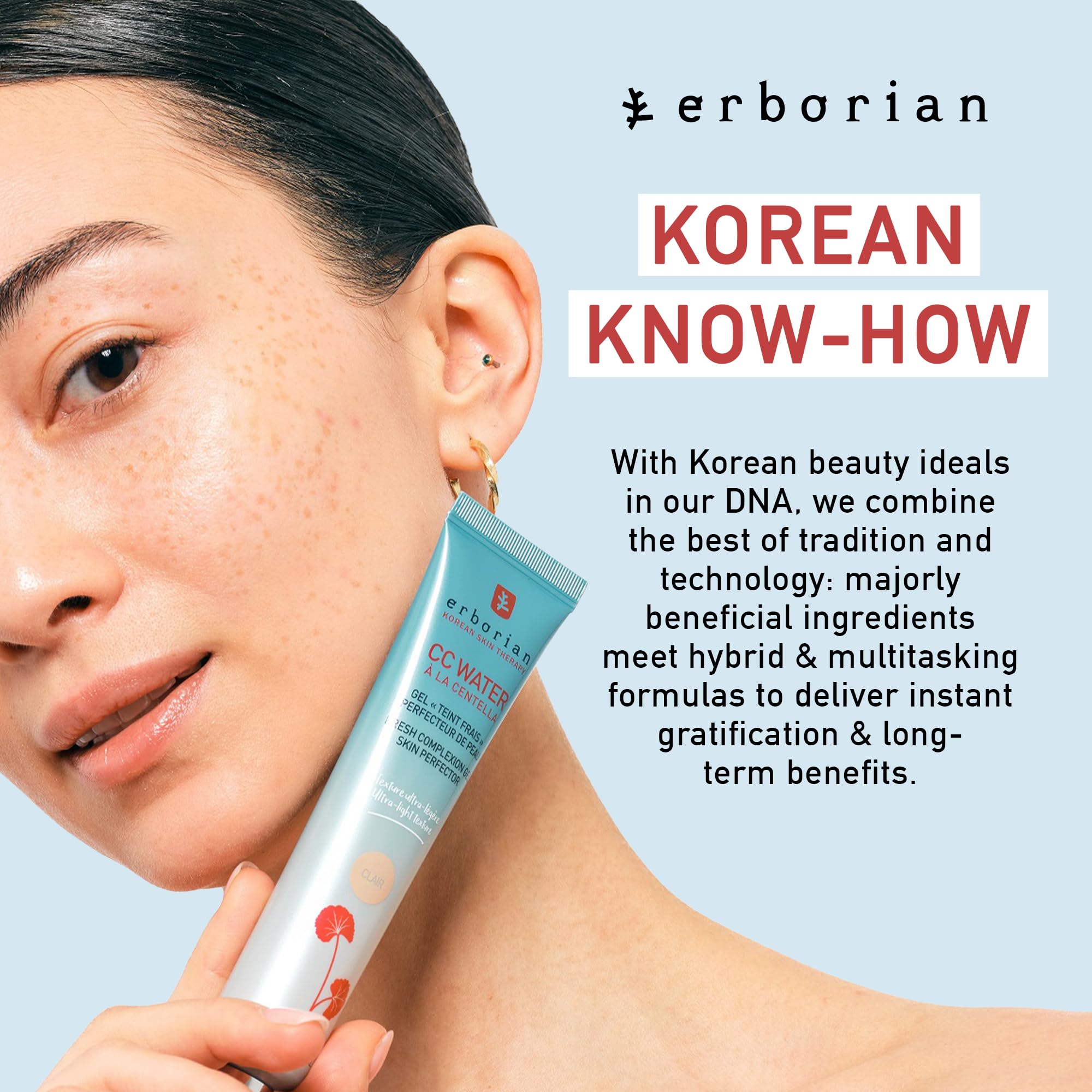 Erborian CC Water Caramel mini bottle 0.5 oz ideal for on-the-go touch-ups.