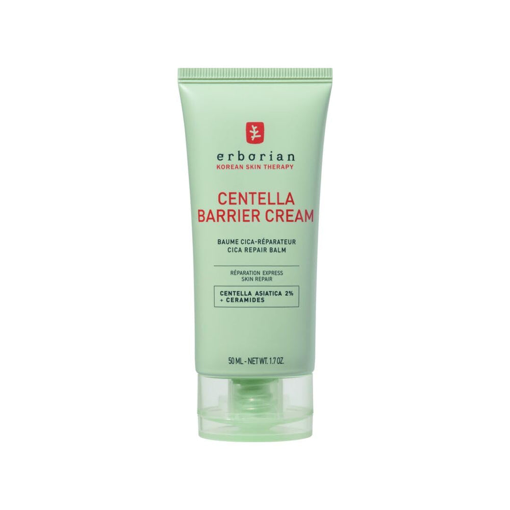 Erborian Centella Barrier Cream tube close-up for soothing dry skin