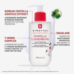 Erborian Centella Cleansing Gel pump bottle ready for daily use and makeup removal.