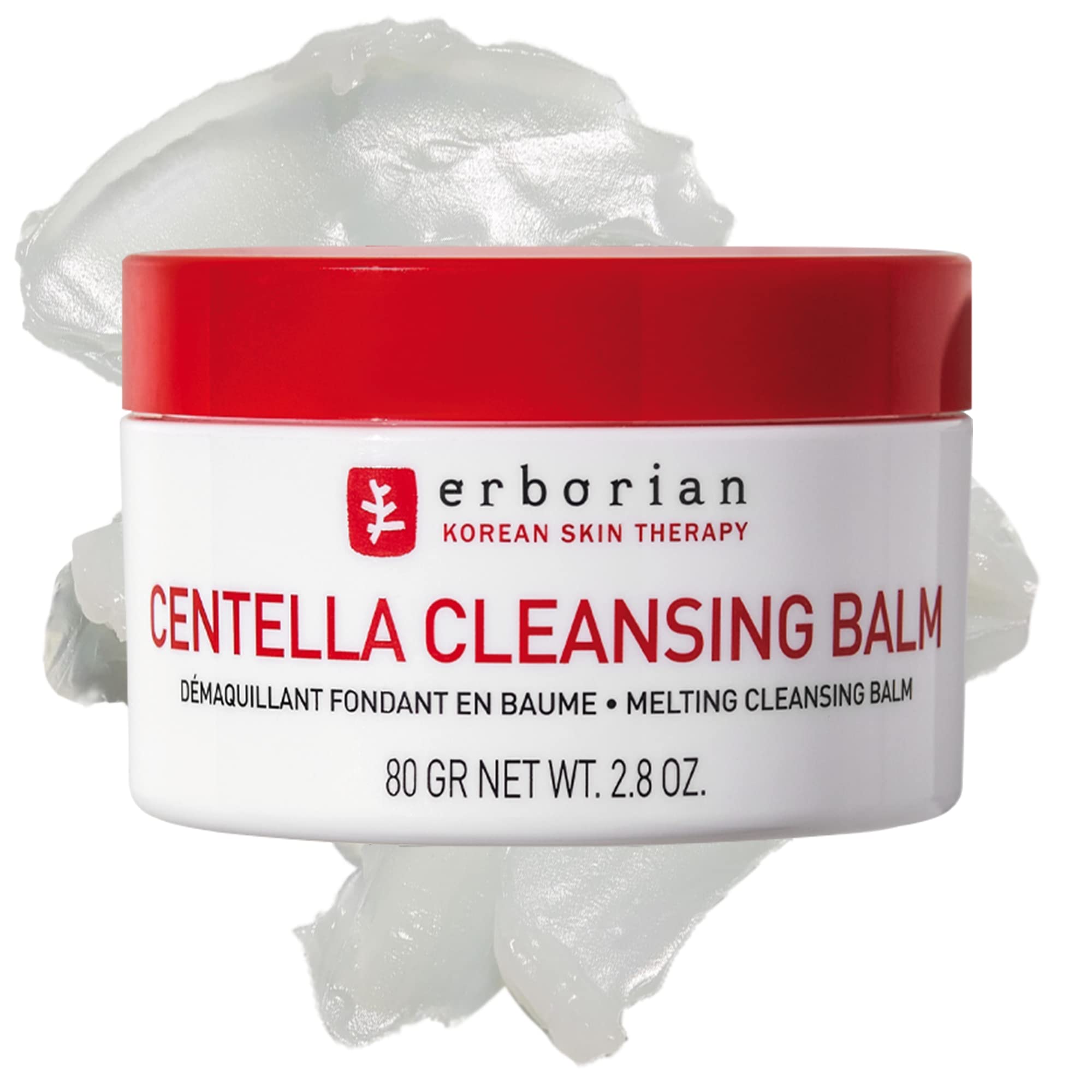Erborian Centella Melting Balm jar swirl for gentle makeup removal.