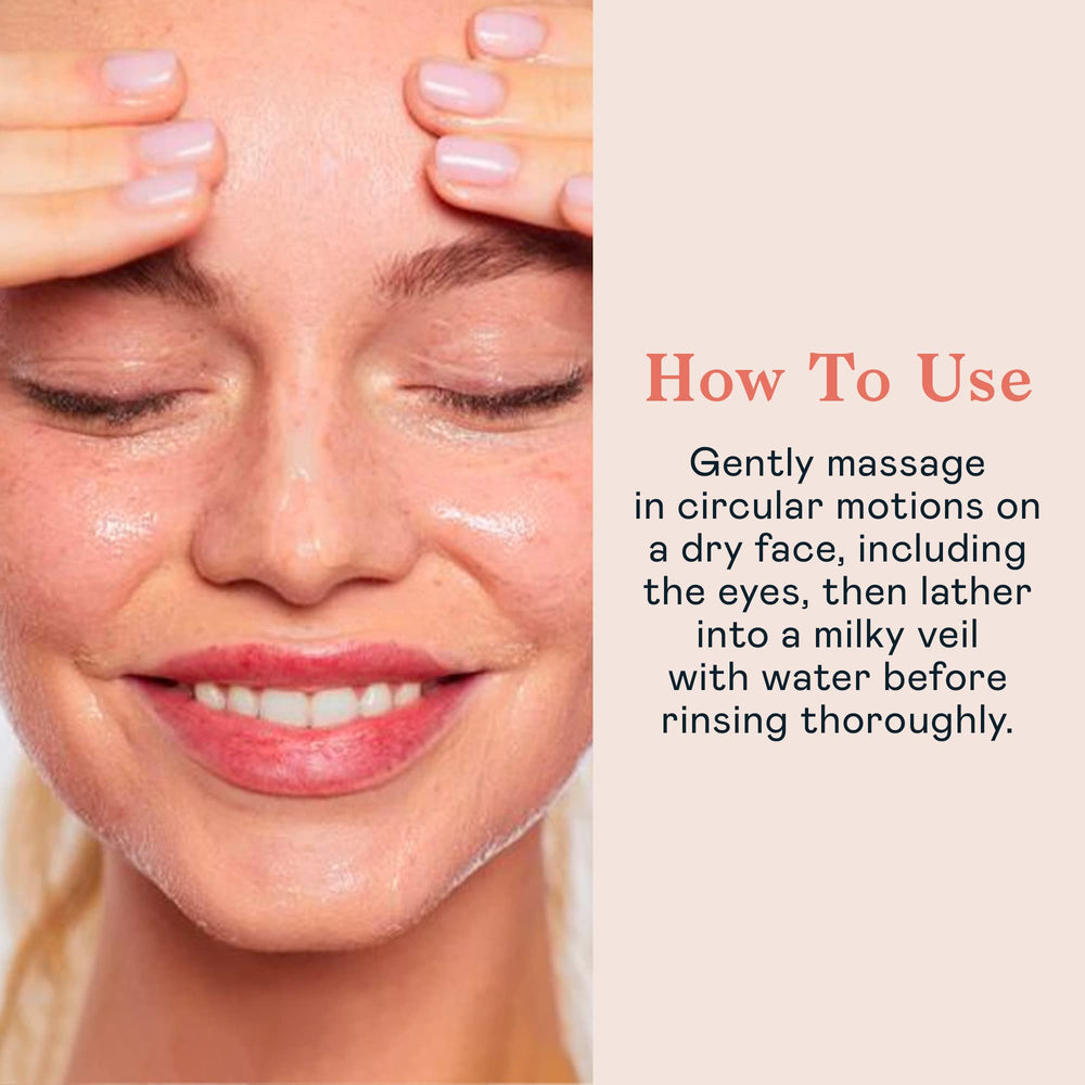 Melting action helps cleanse SPF and impurities from skin.