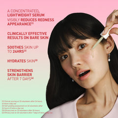 Erborian Centella Red Serum 10ml application on hand demonstrates easy layering.