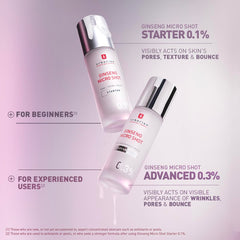 Erborian Ginseng Micro Shot application steps, illustrating smooth, fast-acting surface renewal.