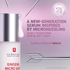 Erborian Ginseng Micro Shot application demonstrates quick layering for refreshed skin texture.