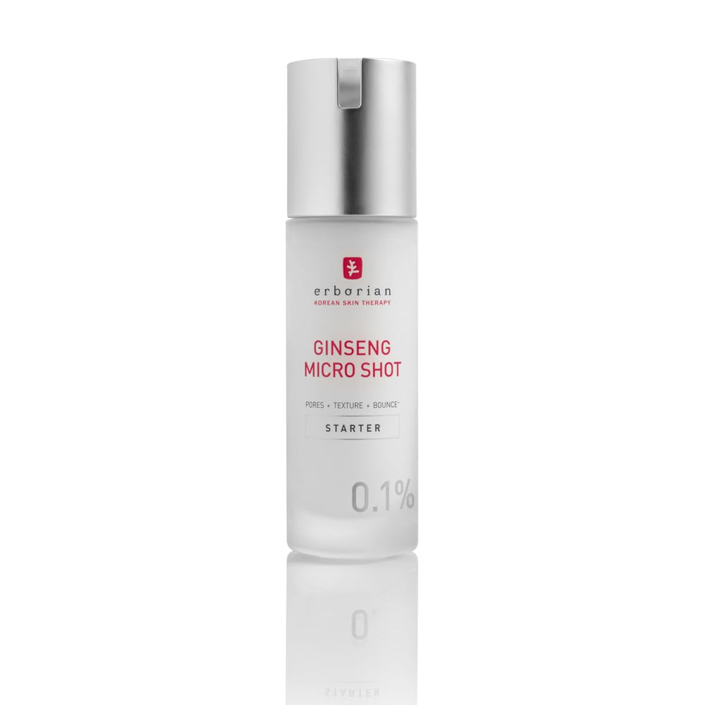 Erborian Ginseng Micro Shot bottle with label, daily renewal potential.