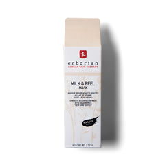 Erborian Milk & Peel Mask application close-up with hydrogel texture during use.