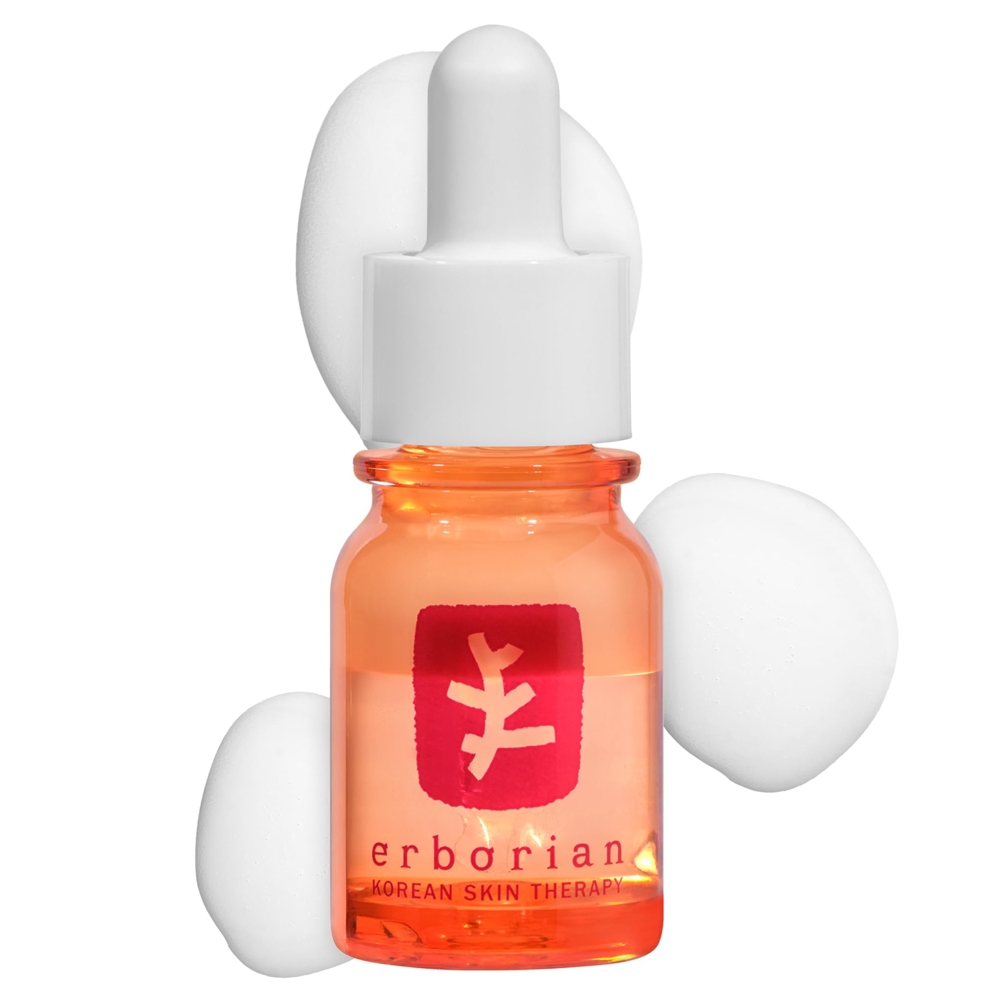 Erborian Multi-Perfecting Milky Night Serum bottle shows dual-phase formula for overnight care.