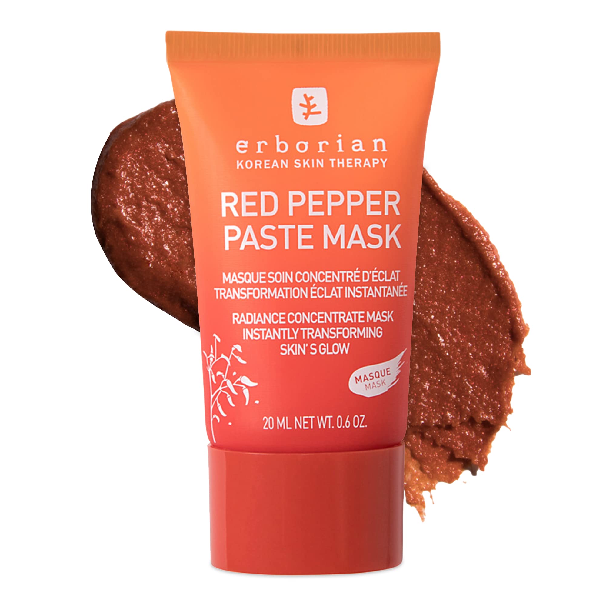 Erborian Red Pepper Paste Mask packaging shown for at-home glow and convenience