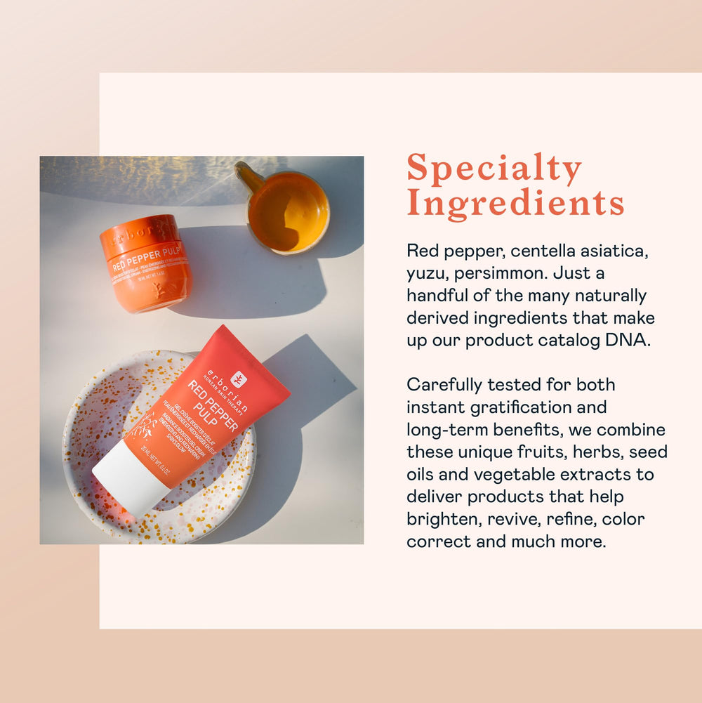 Erborian Red Pepper Pulp jar close-up reveals premium texture.