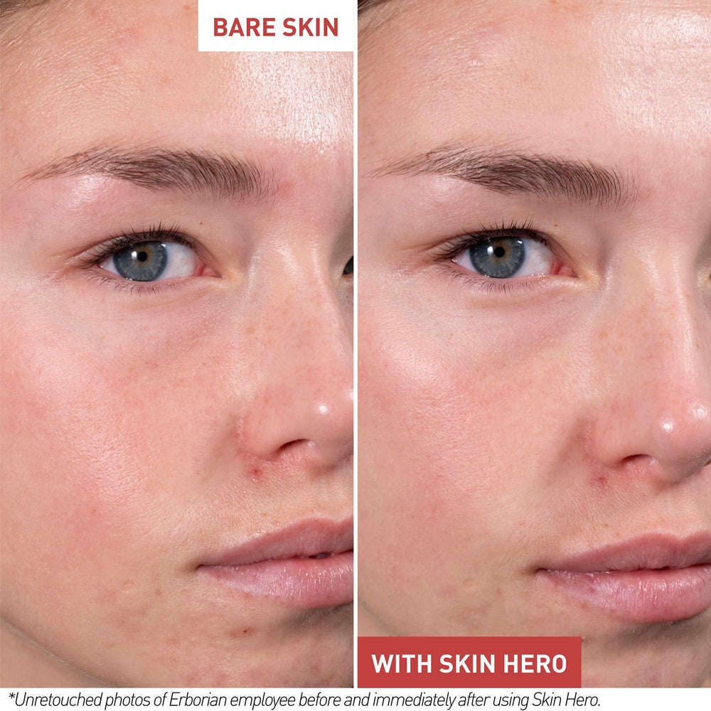 Erborian Skin Hero glow on skin after application.