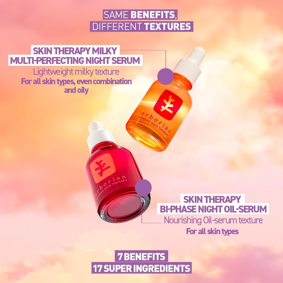 Erborian Skin Therapy Light highlights 17 plant extracts and natural benefits.