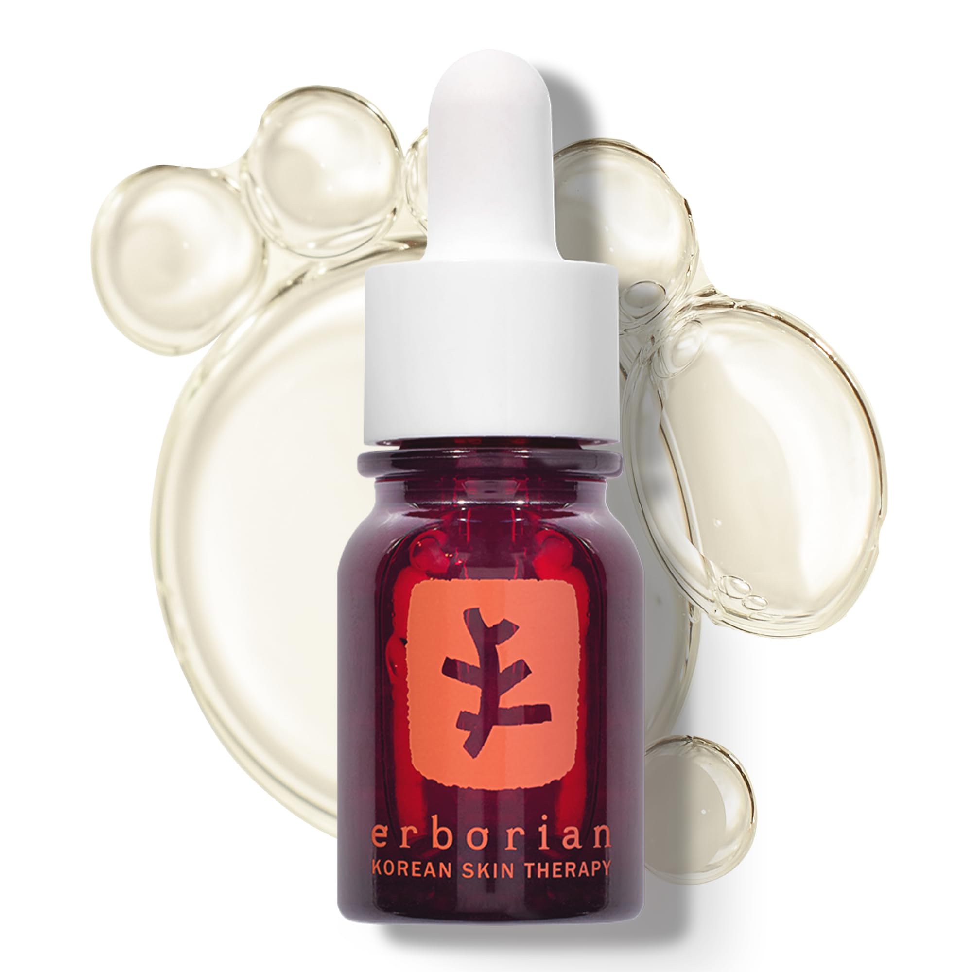 Erborian Skin Therapy bottle close-up showing two-phase formula for overnight care
