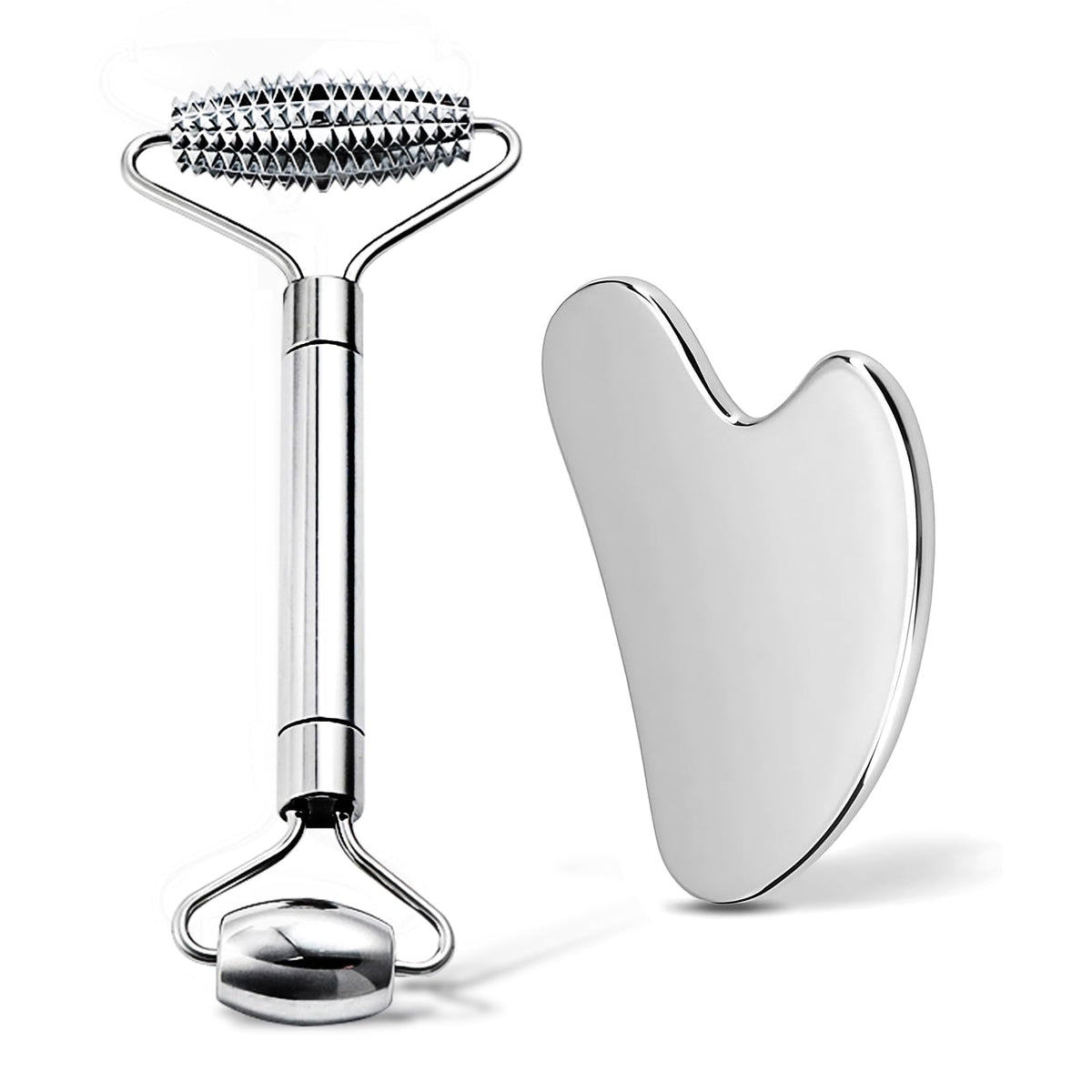 erdnretl gua sha tool stainless steel for soothing facial massage and gentle lymph drainage