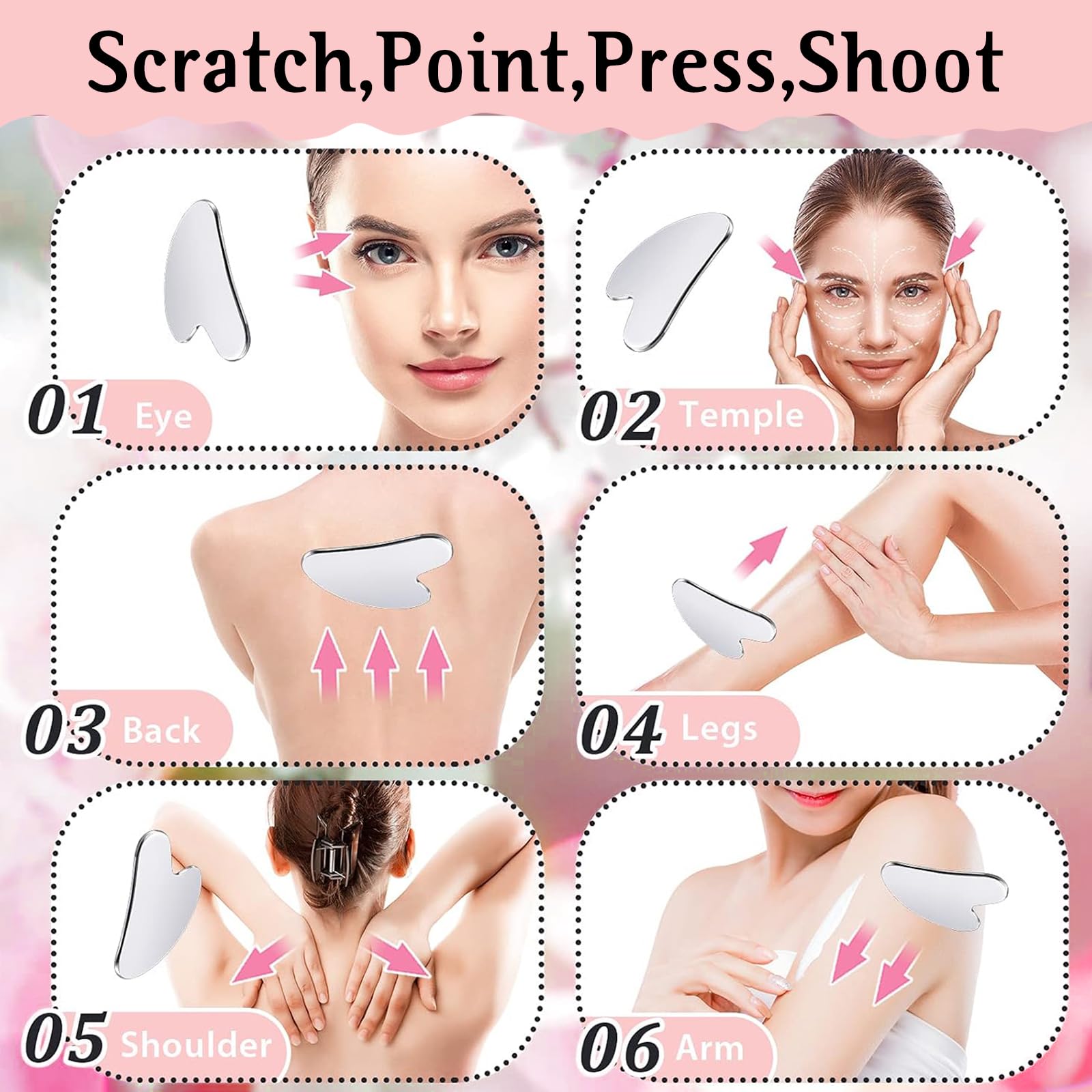erdnretl gua sha tool face for jawline sculpting and facial contouring