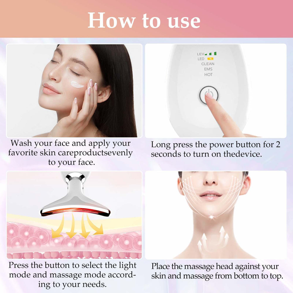 erdnretl portable rechargeable facial massager ideal for on-the-go skincare.