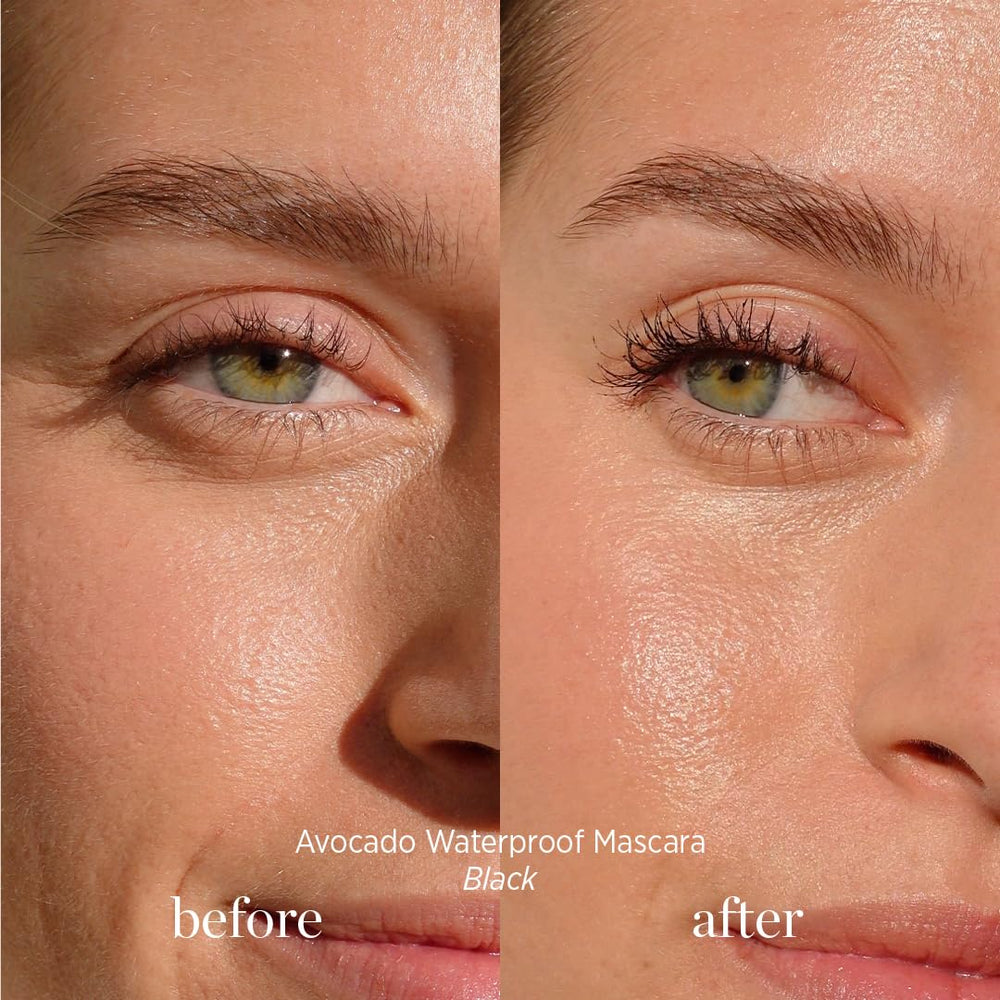 Ere Perez Avocado Waterproof Mascara packaging shot highlighting clean vegan packaging