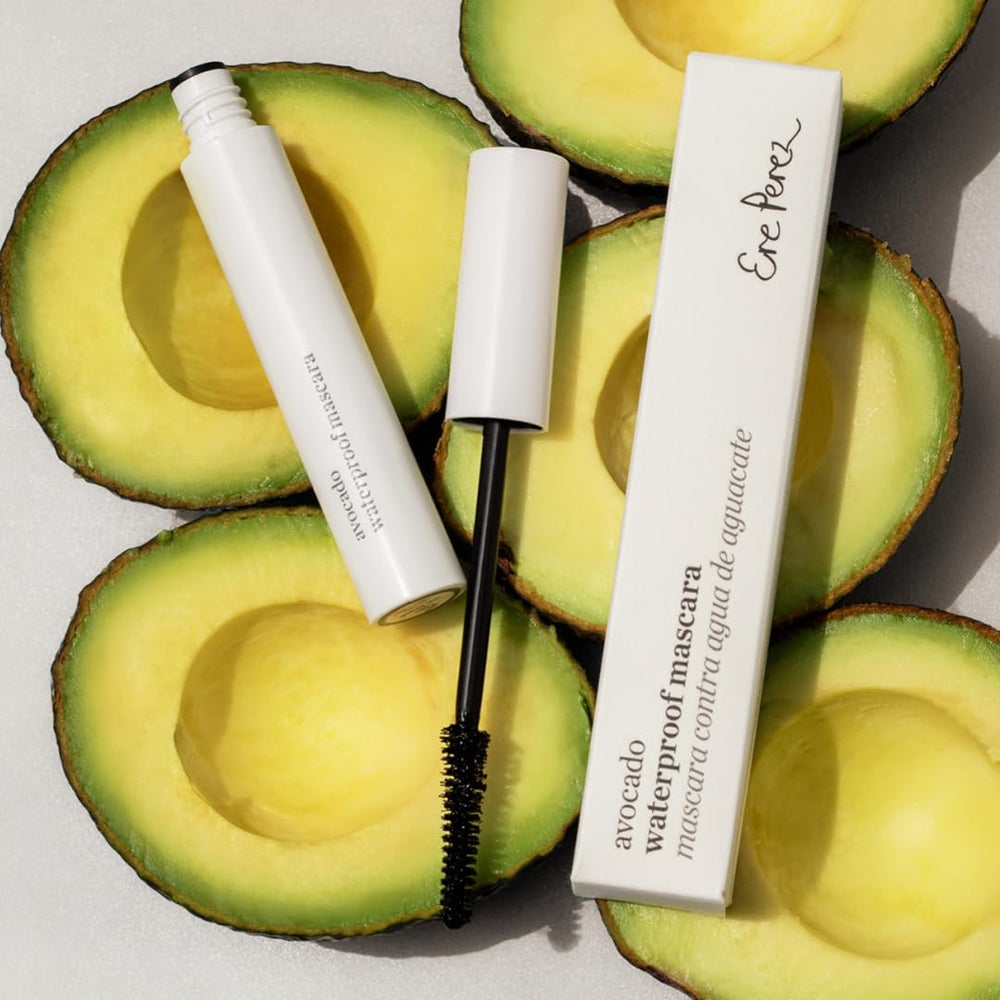 Ere Perez Avocado Waterproof Mascara vegan cruelty-free badge reinforces clean beauty choice