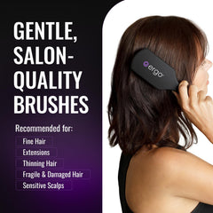 ERGO Dual-action Bristles detangle thick or curly hair smoothly