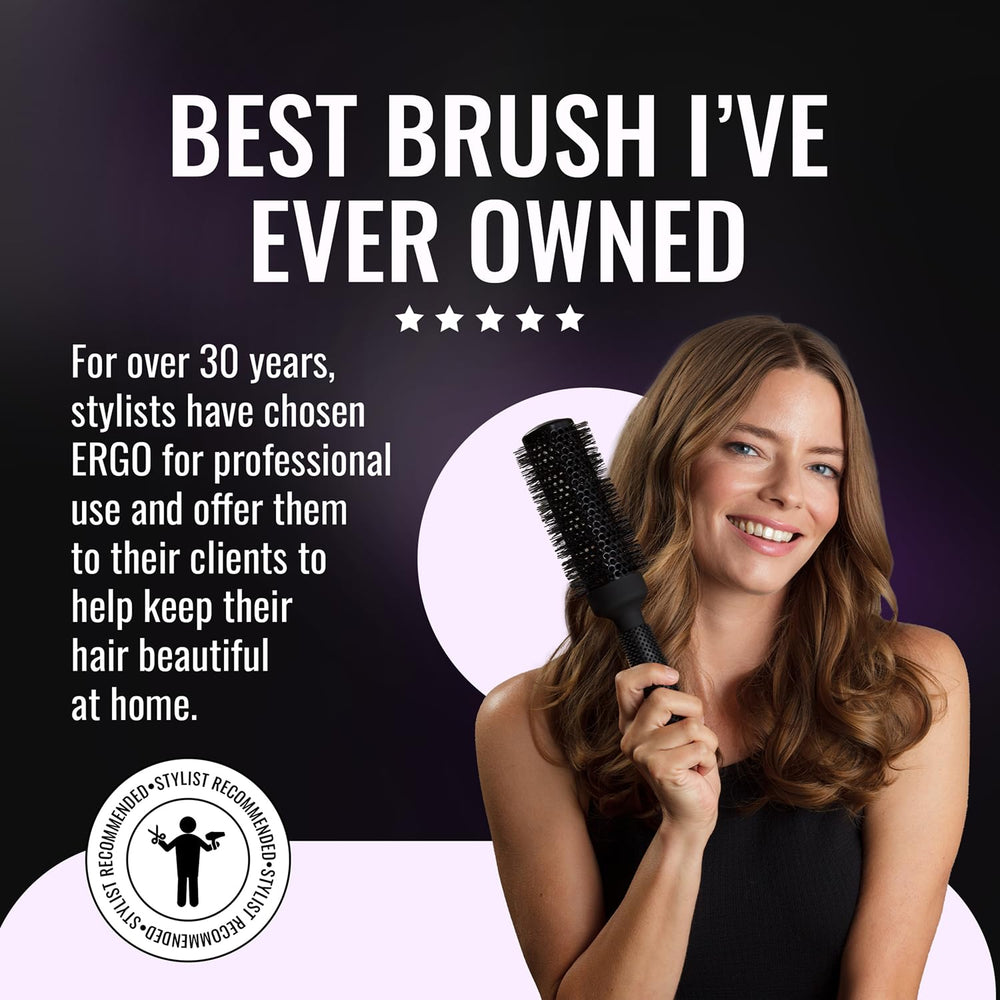ERGO seamless barrel reduces snags for smooth brushing