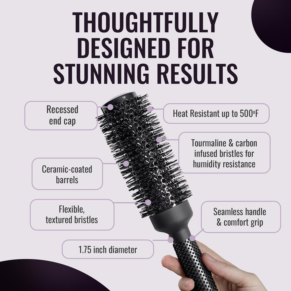 ERGO tourmaline ceramic system helps reduce frizz and boost shine.
