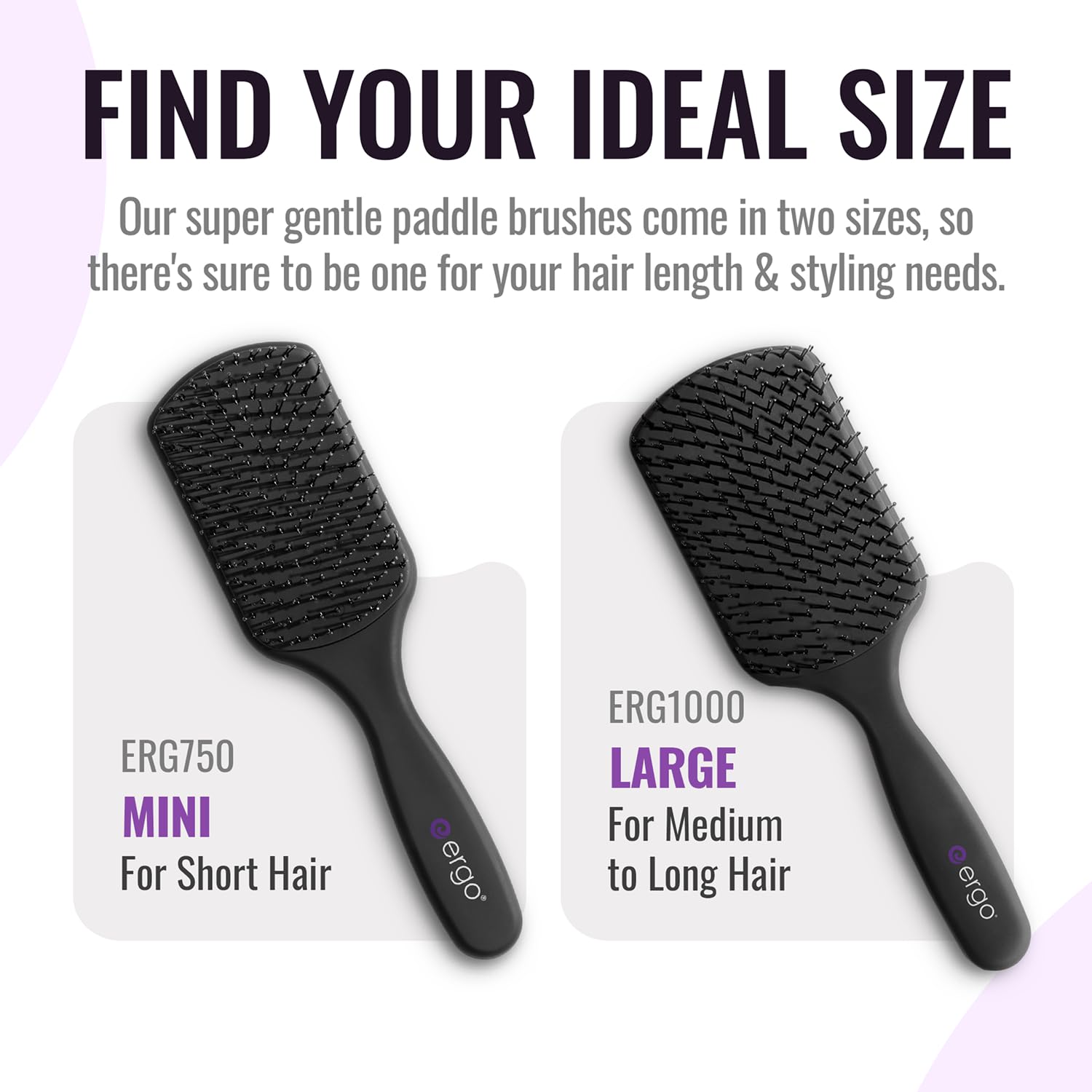 ERGO Super Gentle Paddle Brush during blow-drying for salon-worthy smoothness