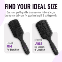 ERGO Super Gentle Paddle Brush during blow-drying for salon-worthy smoothness