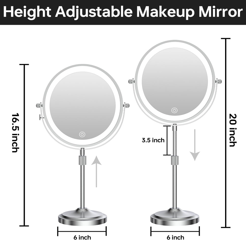 Erlingeryi 9in magnifying mirror 20x close-up for precise grooming