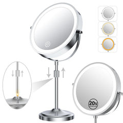 Erlingeryi 9in magnifying mirror front view for clear makeup prep