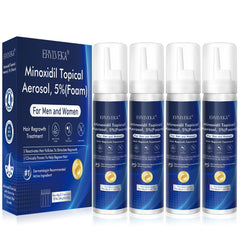 ERYLVEKA 5-percent minoxidil foam bottle closeup showing precise dosing for scalp treatment